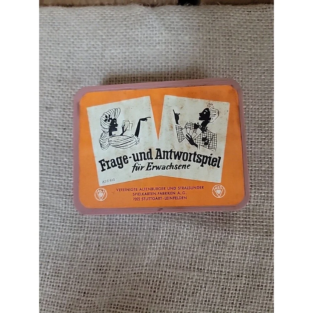 Vintage Frage-und Antwortspiel German Question And Answer Game For Adults